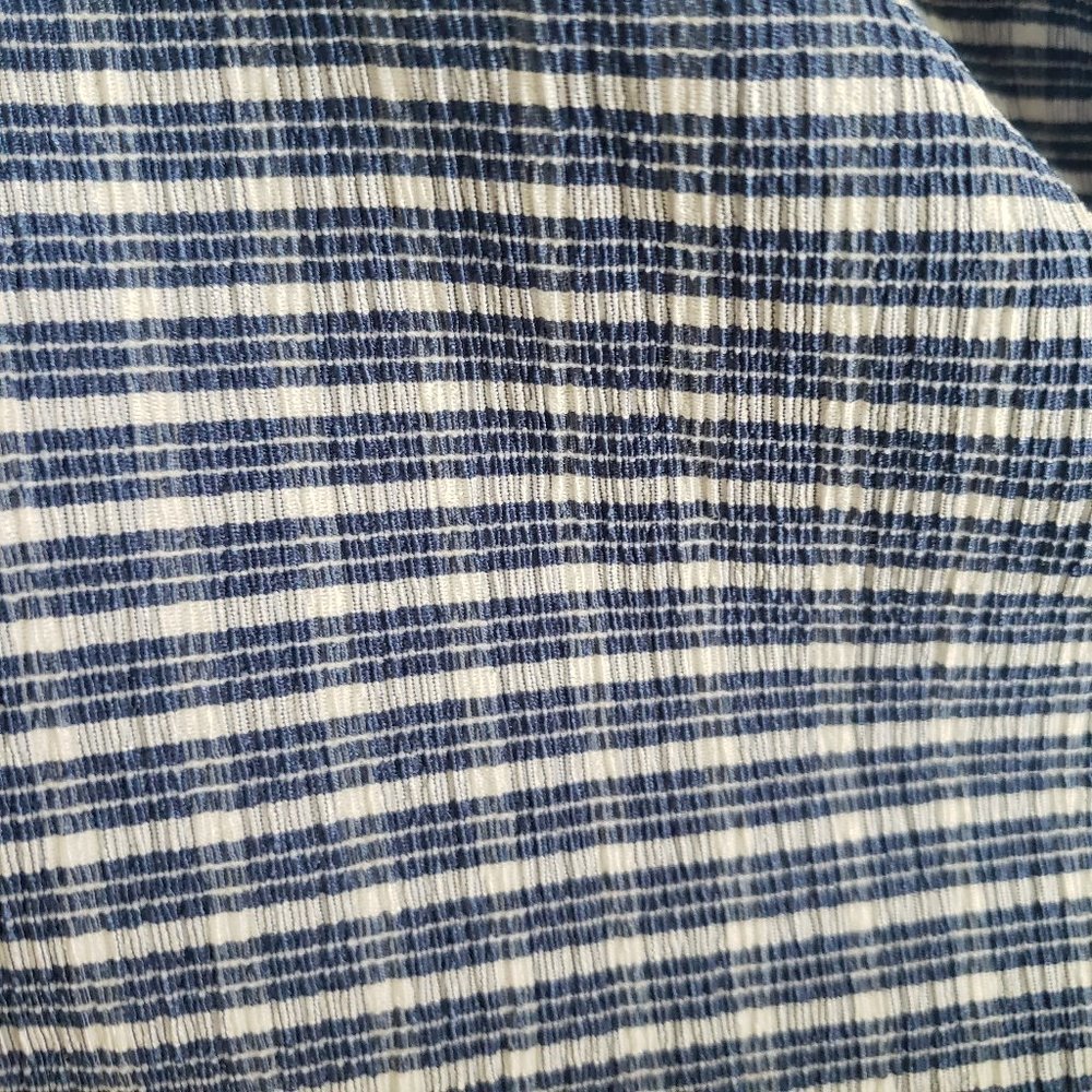 Princess Polly Womens Dress 12 Blue Plaid Seersucker Cut Out Cross Back NEW - Picture 8 of 12